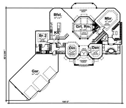 Floorplan 1 for House Plan #963-00080