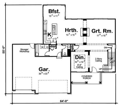 Floorplan 1 for House Plan #963-00083