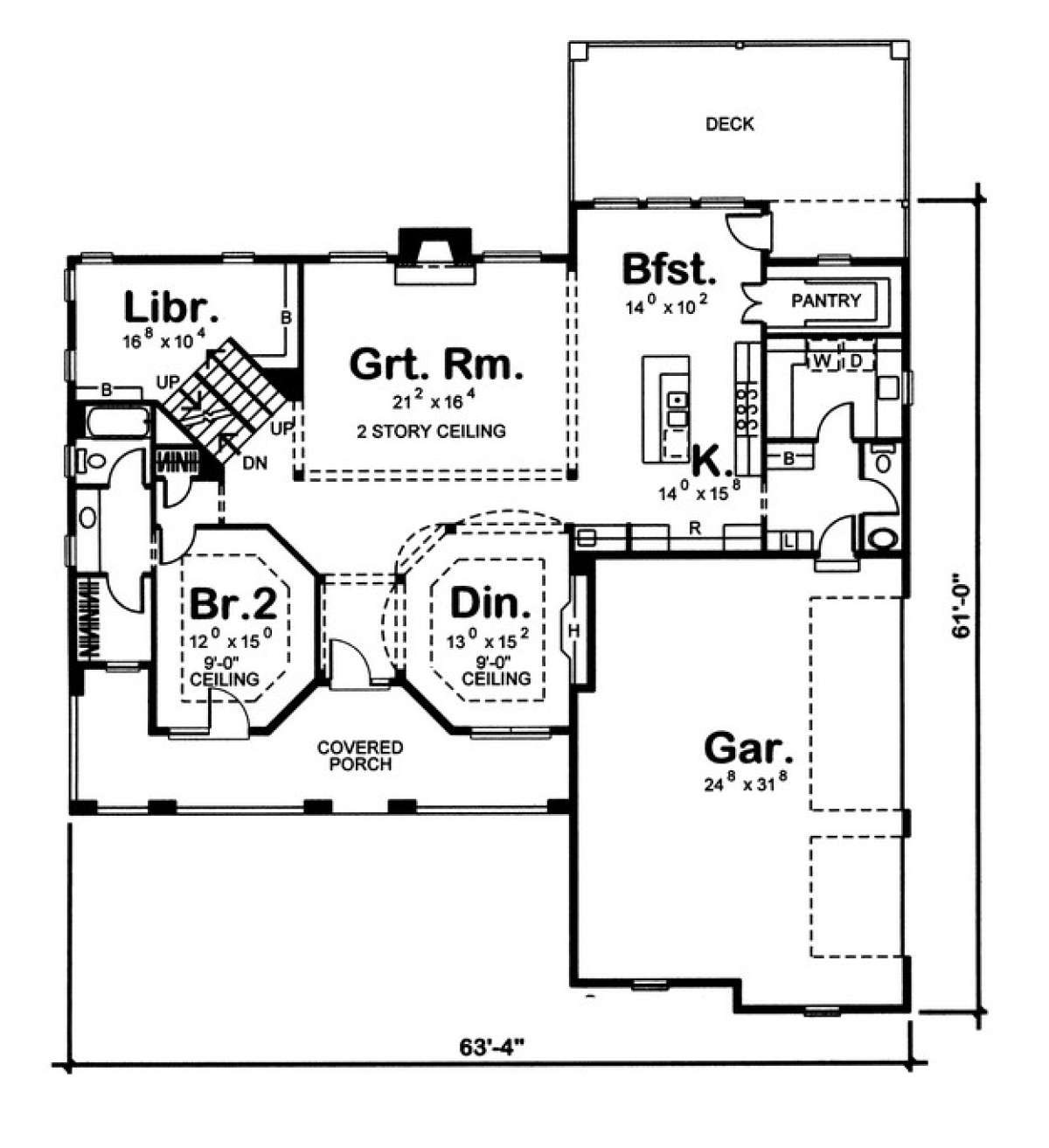 Floorplan 1 for House Plan #963-00086