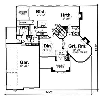 Floorplan 1 for House Plan #963-00088