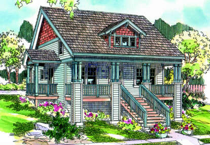 Bungalow House Plan #035-00341 Elevation Photo