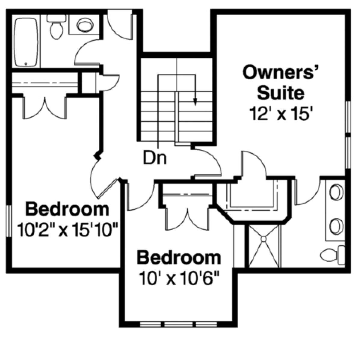 Floorplan 2 for House Plan #035-00341