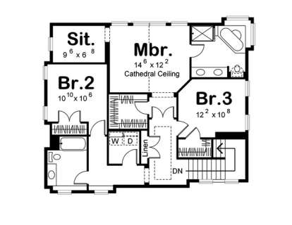 Floorplan 2 for House Plan #963-00090