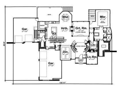 Floorplan 1 for House Plan #963-00091