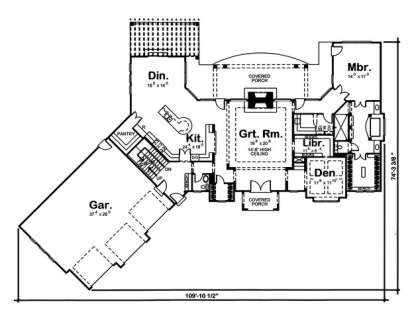 Floorplan 1 for House Plan #963-00092