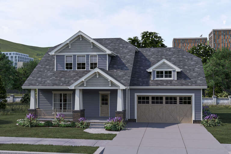 House Plan House Plan #11286 Angled Front Elevation