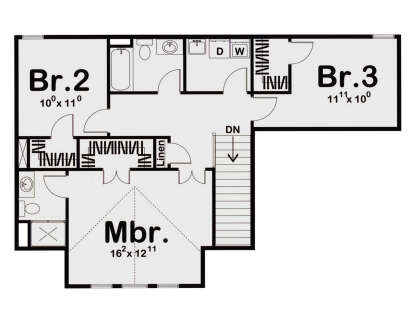 Second Floor for House Plan #963-00096