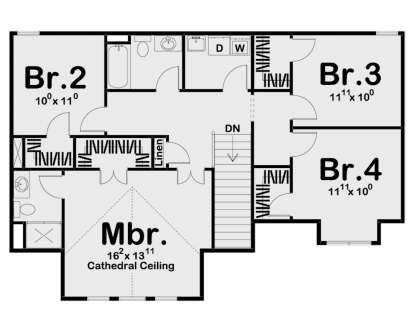 Second Floor for House Plan #963-00097