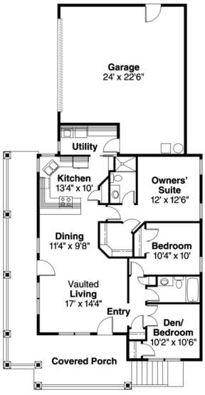 Floorplan 1 for House Plan #035-00342
