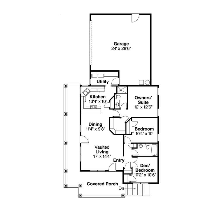 House Plan House Plan #1129 Drawing 1