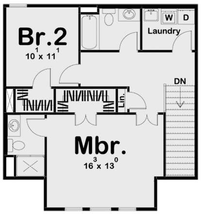Second Floor for House Plan #963-00100