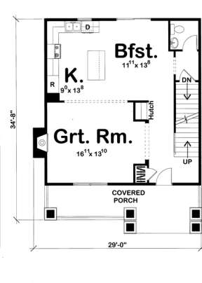 Floorplan 1 for House Plan #963-00101
