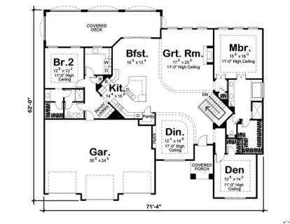 Floorplan 2 for House Plan #963-00104