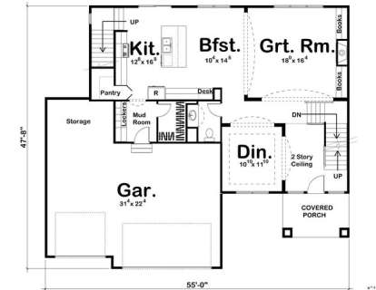 Floorplan 1 for House Plan #963-00106