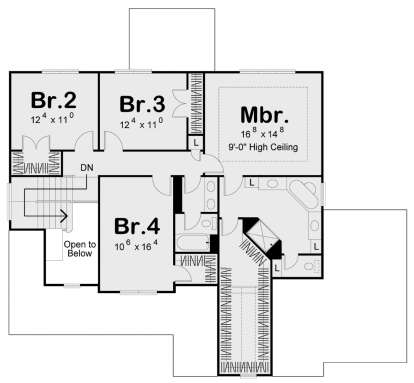 Second Floor for House Plan #963-00109