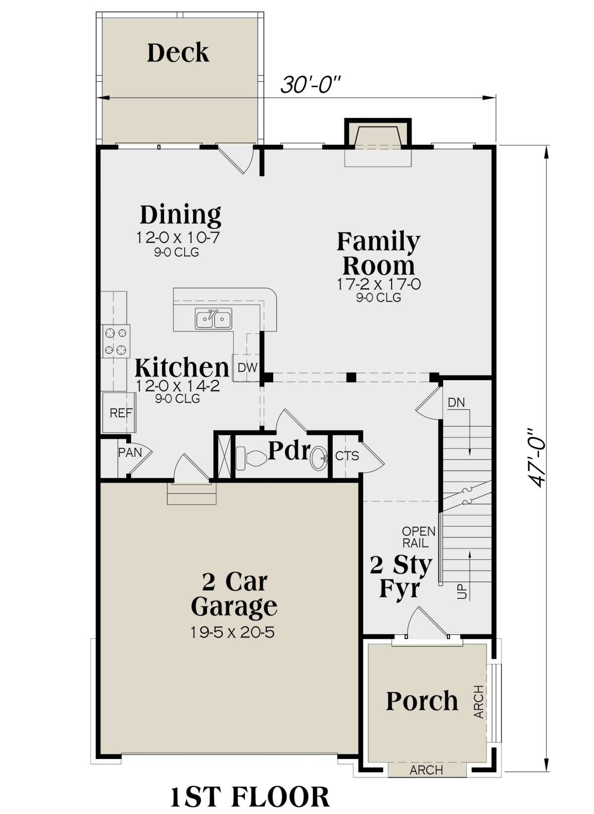 Main Floor for House Plan #009-00096