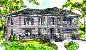 European House Plan #035-00344 Elevation Photo