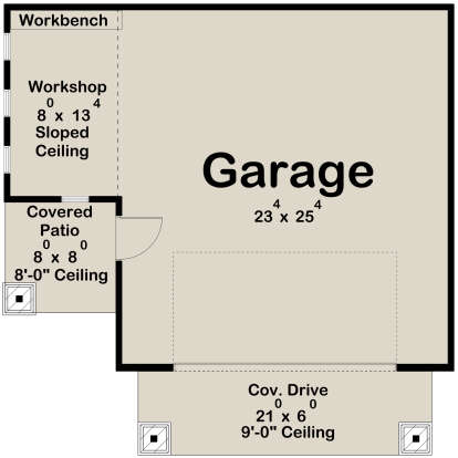 Garage Floor for House Plan #963-00120