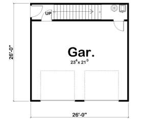 Garage Floor for House Plan #963-00123