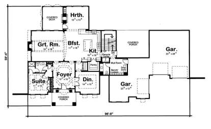 Floorplan 1 for House Plan #963-00127