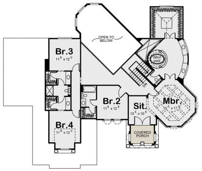 Second Floor for House Plan #963-00128