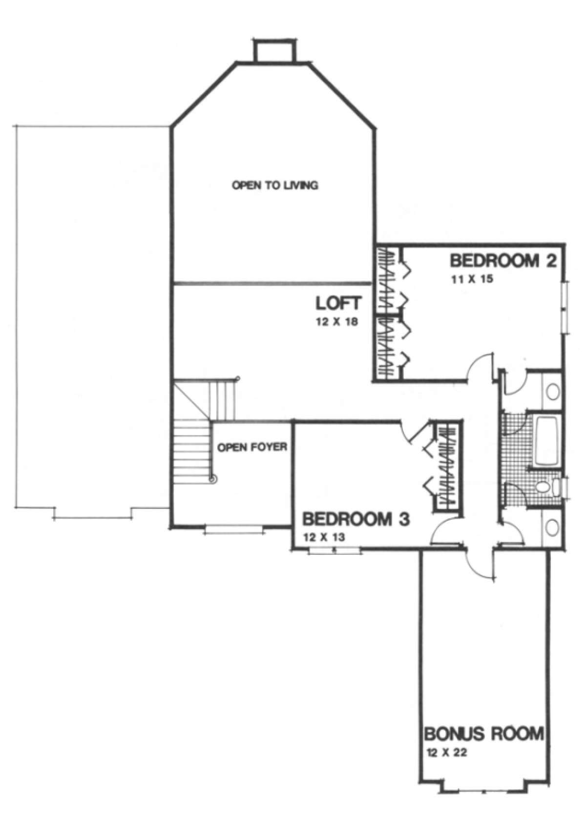 Second Floor for House Plan #036-00131