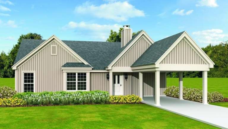 Ranch House Plan #053-02577 Elevation Photo