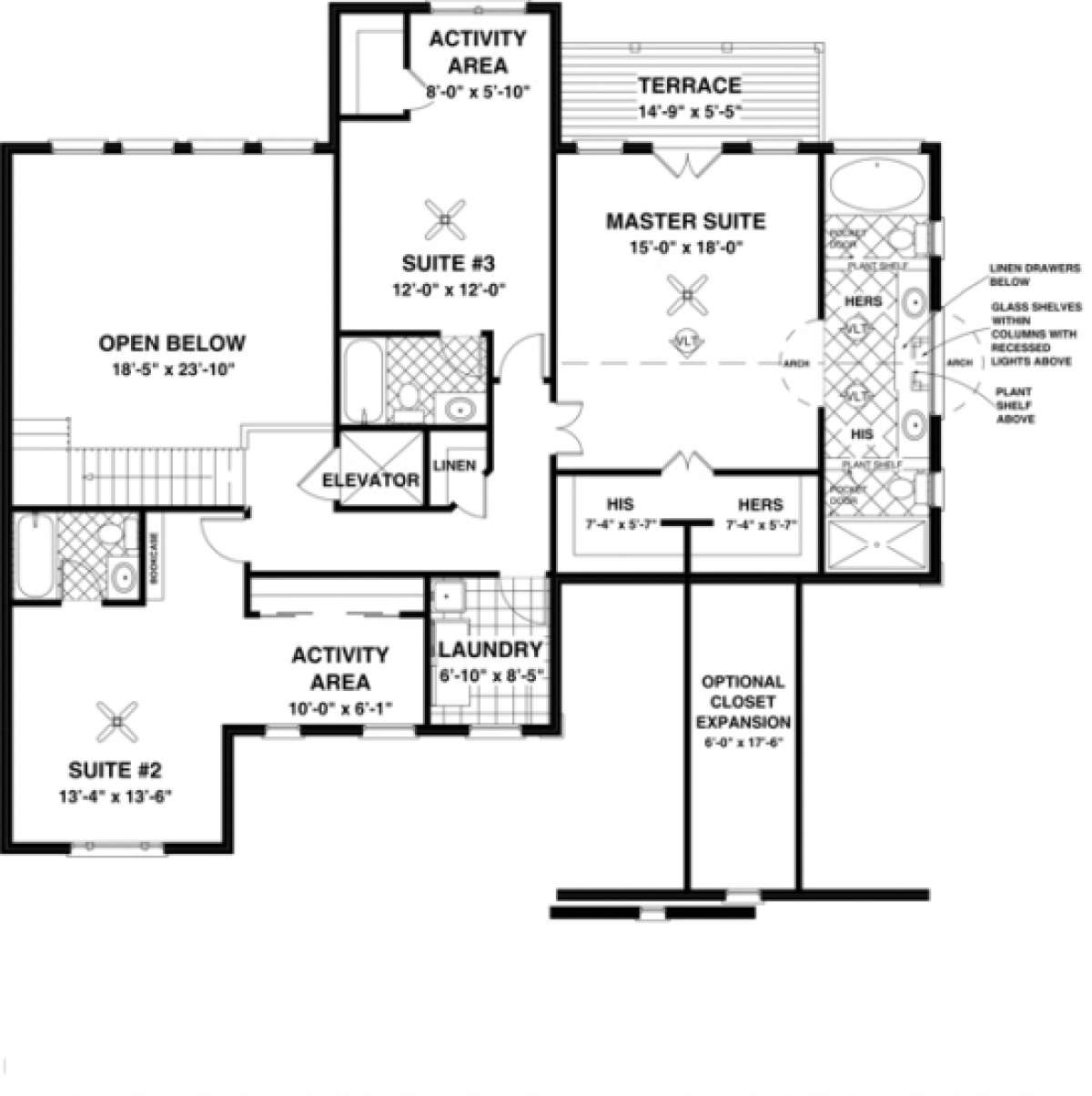 Second Floor for House Plan #036-00132