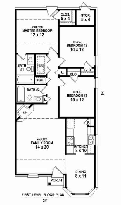 Floorplan 1 for House Plan #053-02579