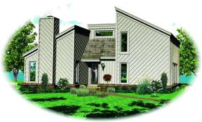 Contemporary House Plan #053-02583 Elevation Photo