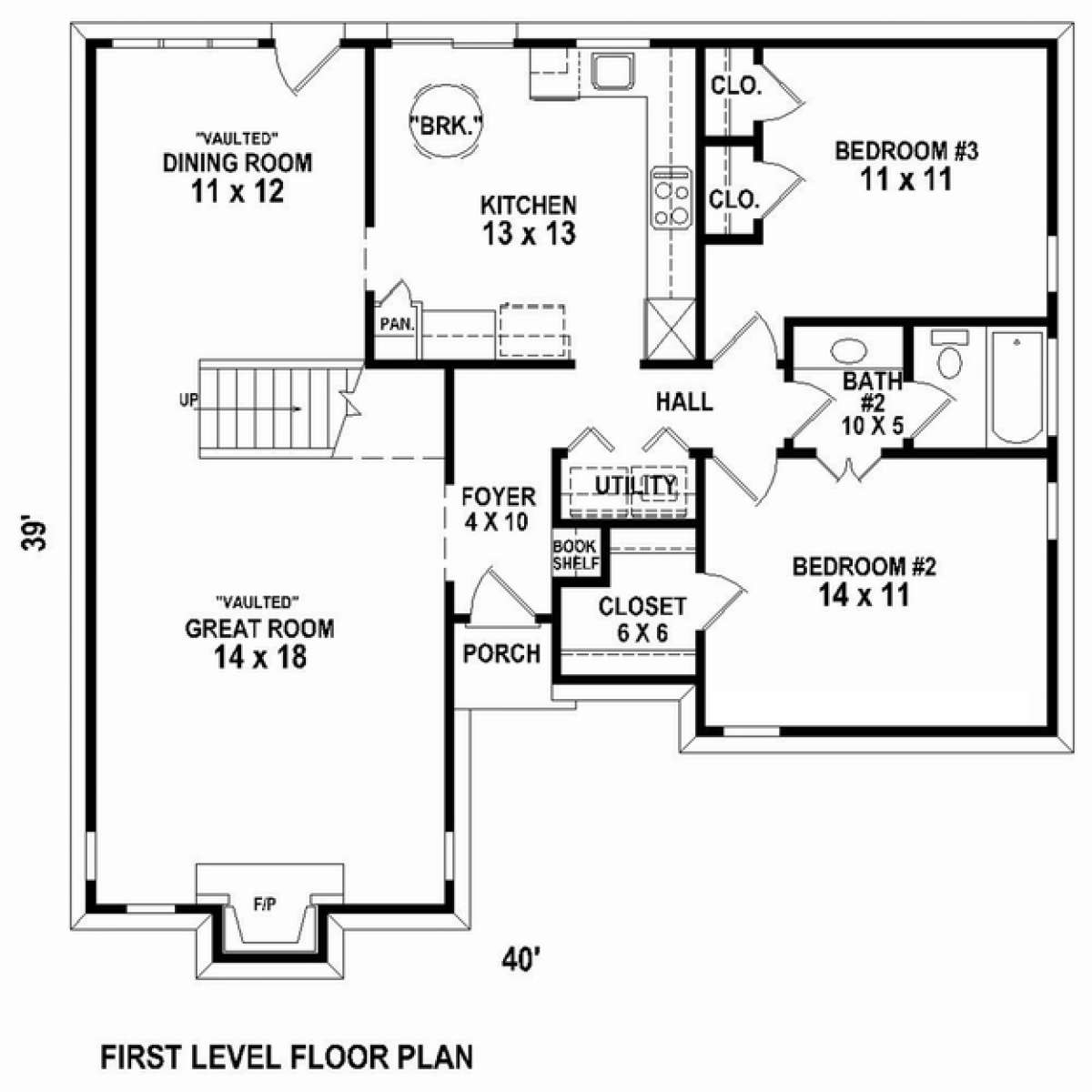 Floorplan 1 for House Plan #053-02583