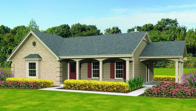 Country House Plan #053-02584 Elevation Photo