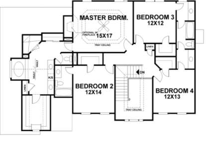 Second Floor for House Plan #036-00133