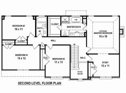 Floorplan 2 for House Plan #053-02589