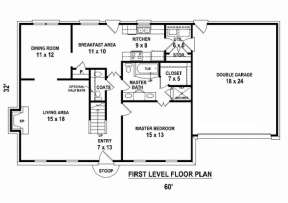 Floorplan 1 for House Plan #053-02590