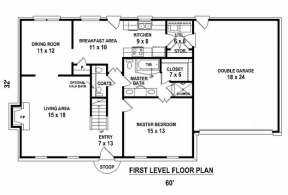 Floorplan 1 for House Plan #053-02591