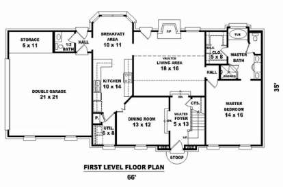 Floorplan 1 for House Plan #053-02594