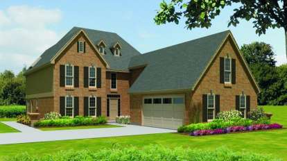 French Country House Plan #053-02596 Elevation Photo