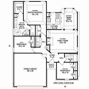 Floorplan 1 for House Plan #053-02597