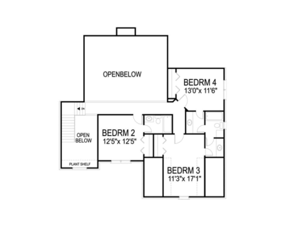 Second Floor for House Plan #036-00134