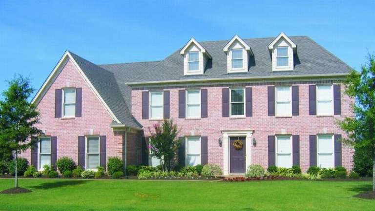 Colonial House Plan #053-02599 Elevation Photo