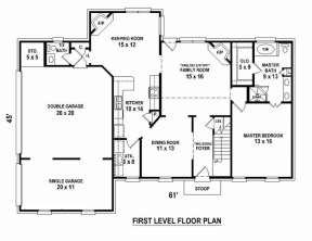 Floorplan 1 for House Plan #053-02599