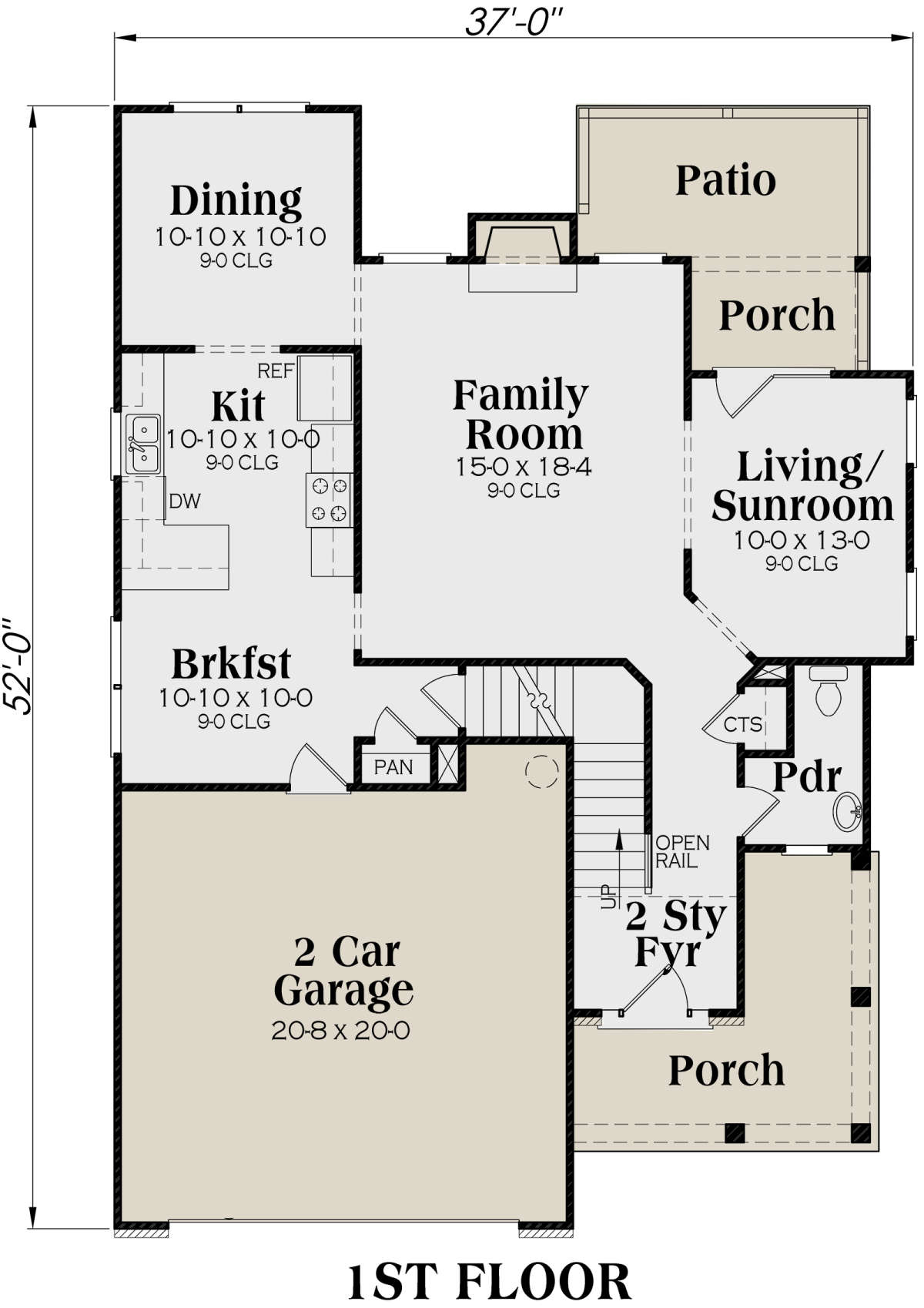 Main Floor for House Plan #009-00097