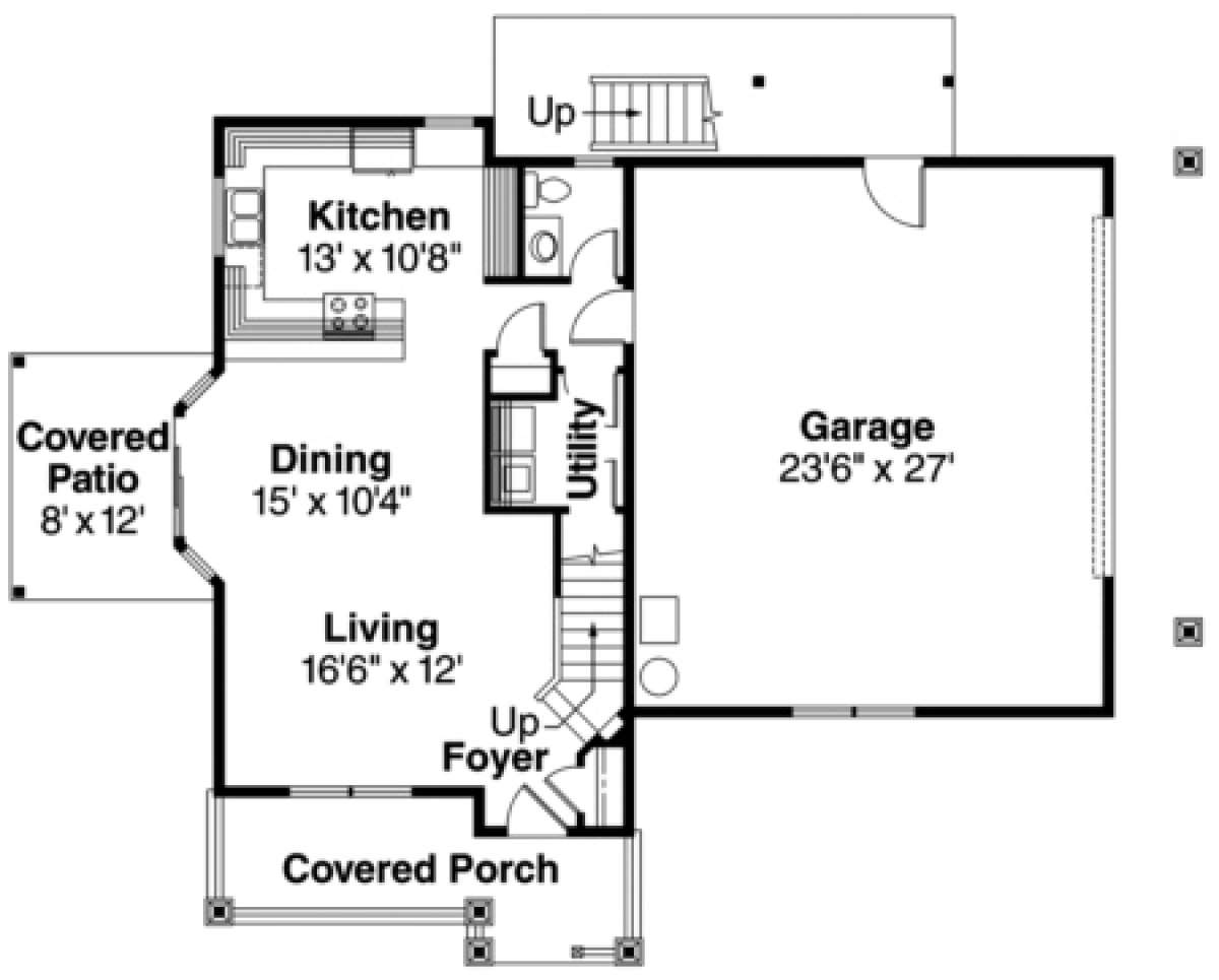 Floorplan 1 for House Plan #035-00348