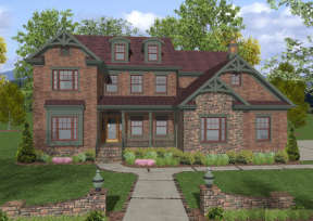 Craftsman House Plan #036-00136 Elevation Photo