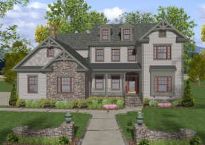 Craftsman House Plan #036-00137 Elevation Photo