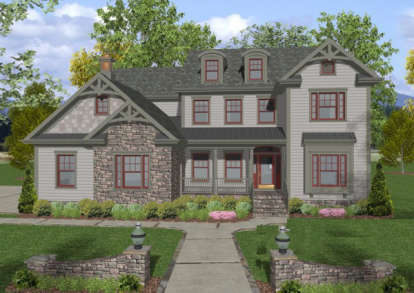 Craftsman House Plan #036-00137 Elevation Photo