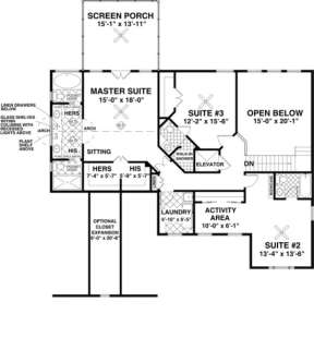 Second Floor for House Plan #036-00137