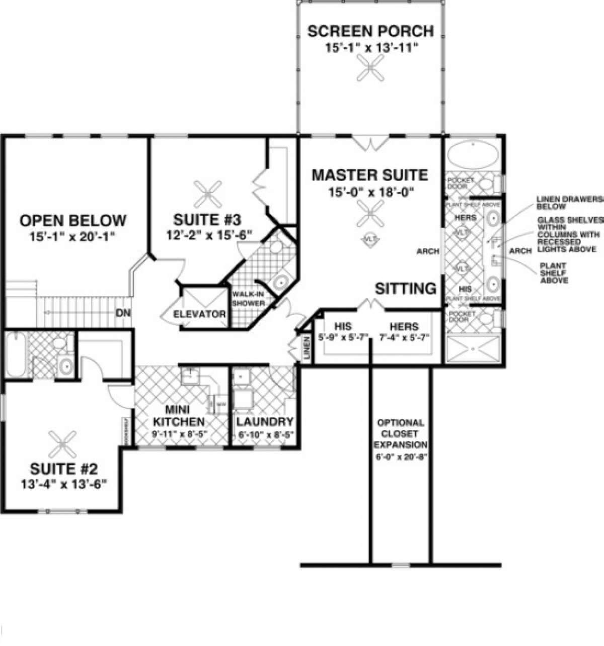 Second Floor for House Plan #036-00138