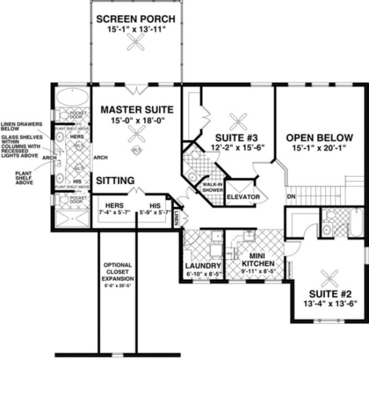 Second Floor for House Plan #036-00139